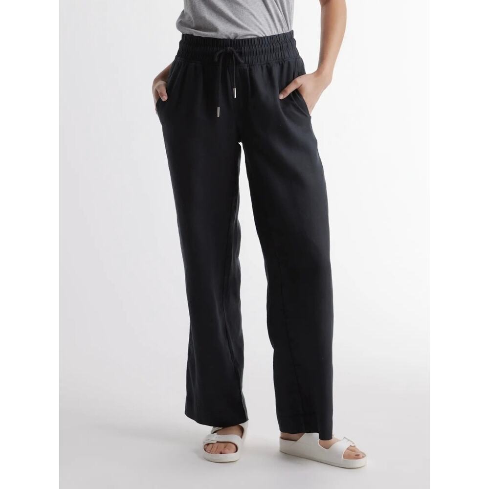 Quince 100% European Linen Pull-on Drawstring Wide Leg Pants